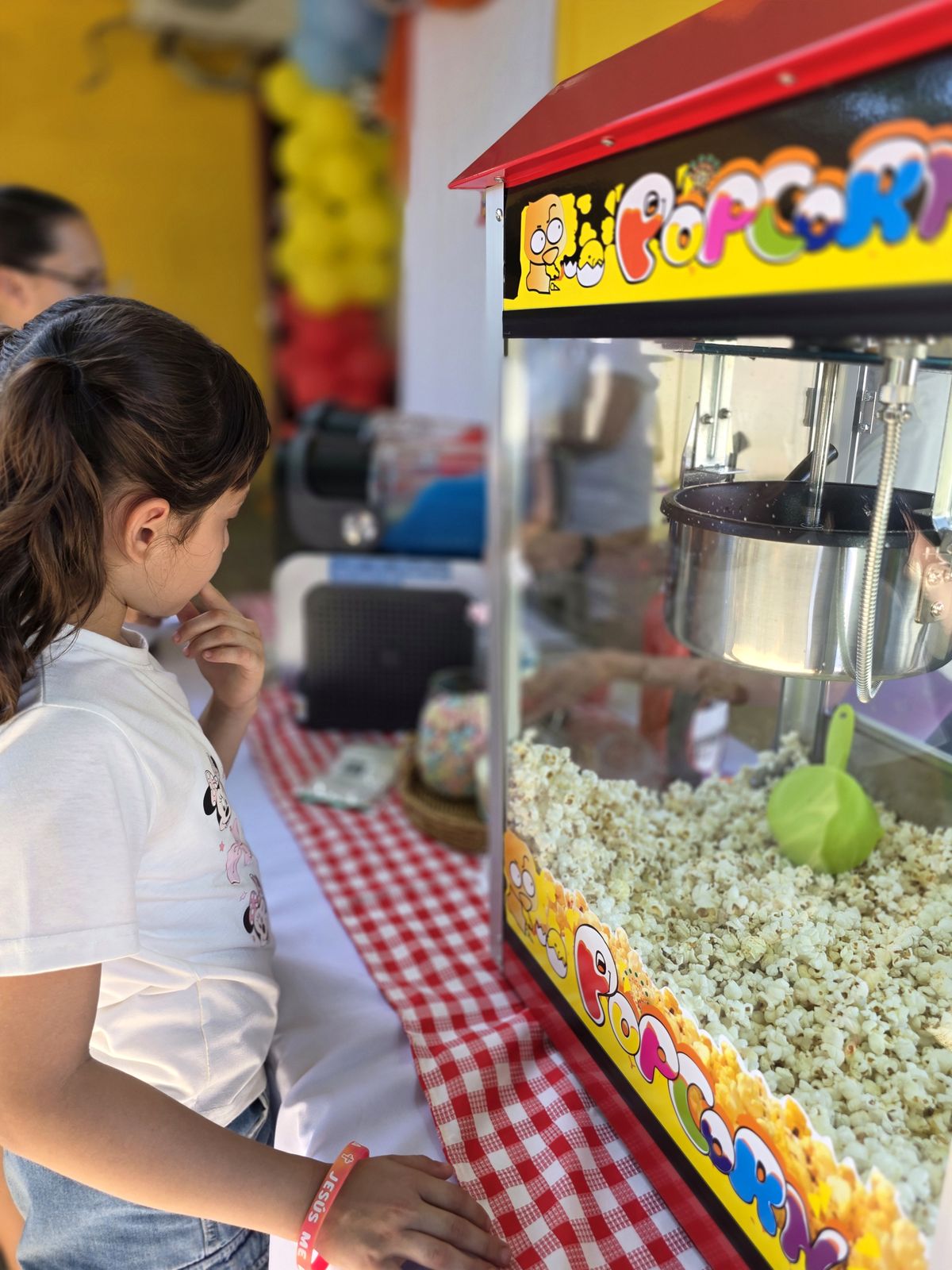 Estación de palomitas de maíz de la celebración